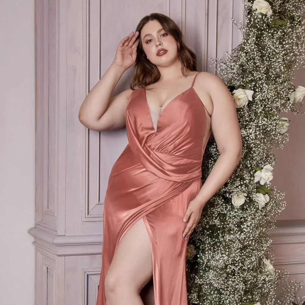 NEW LONG OFF THE SHOULDER SLEEVELESS SATIN SHEATH GOWN WITH ZIPPER BACK CD 7489C_4